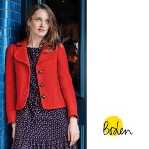 Boden Horsell Wool-blend Jacket in Red | Size 10 - perfect for fall!